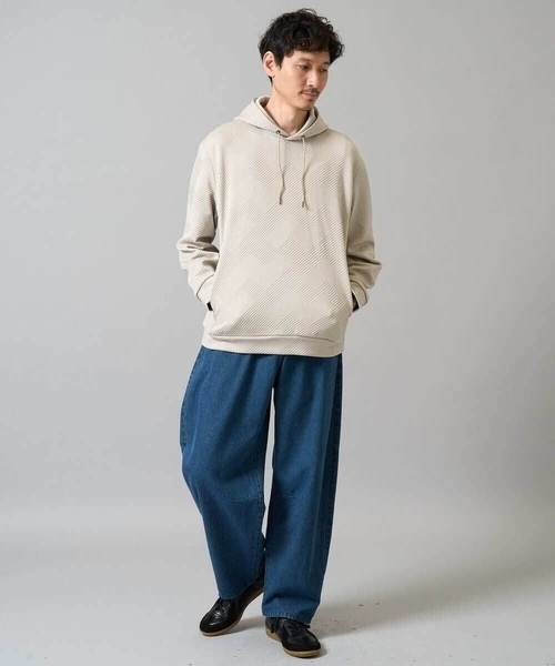 a.v.v（アーヴェヴェ）の「【洗濯機で洗える】デニムバレルレッグイージーパンツ（その他パンツ・メンズ・ネイビー/ブラック・48/46）」の20枚目の写真