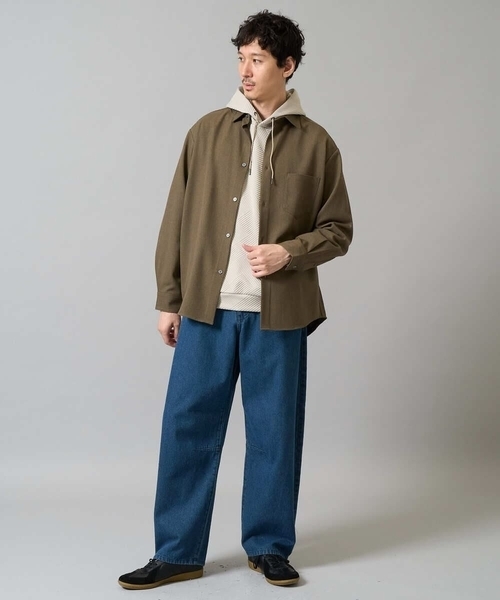 a.v.v（アーヴェヴェ）の「【洗濯機で洗える】デニムバレルレッグイージーパンツ（その他パンツ・メンズ・ネイビー/ブラック・48/46）」の18枚目の写真