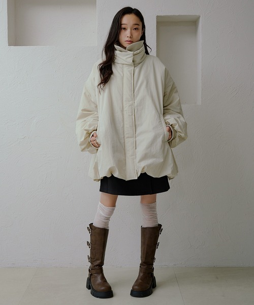 apres jour clair】バルーン中綿アウター（ブルゾン）｜apres jour