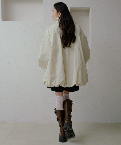 apres jour clair（アプレジュールクレア）の「【apres jour clair】バルーン中綿アウター（ブルゾン・レディース・ブラック/ブラウン/アイボリー/ベージュ・フリー/X-LARGE）」の12枚目の写真