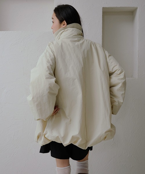 apres jour clair（アプレジュールクレア）の「【apres jour clair】バルーン中綿アウター（ブルゾン・レディース・ブラック/ブラウン/アイボリー/ベージュ・フリー/X-LARGE）」の6枚目の写真