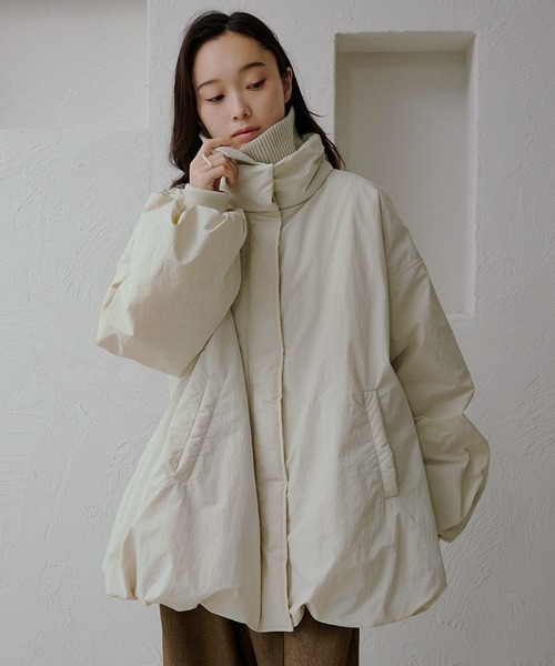 apres jour clair（アプレジュールクレア）の「【apres jour clair】バルーン中綿アウター（ブルゾン・レディース・ブラック/ブラウン/アイボリー/ベージュ・フリー/X-LARGE）」の15枚目の写真