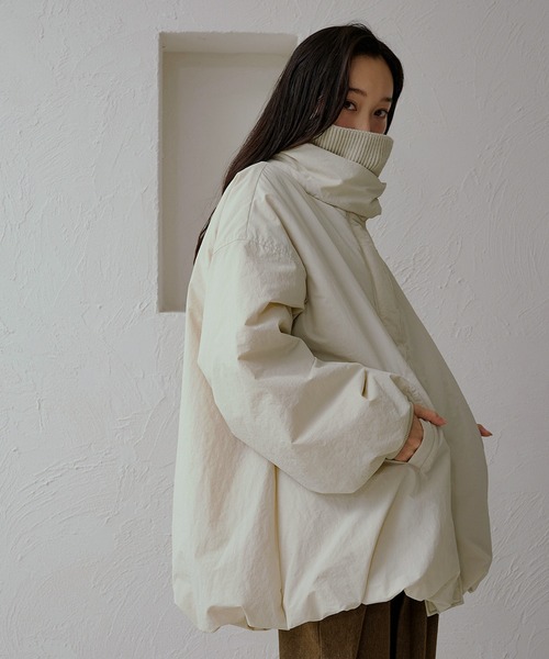 apres jour clair（アプレジュールクレア）の「【apres jour clair】バルーン中綿アウター（ブルゾン・レディース・ブラック/ブラウン/アイボリー/ベージュ・フリー/X-LARGE）」の16枚目の写真