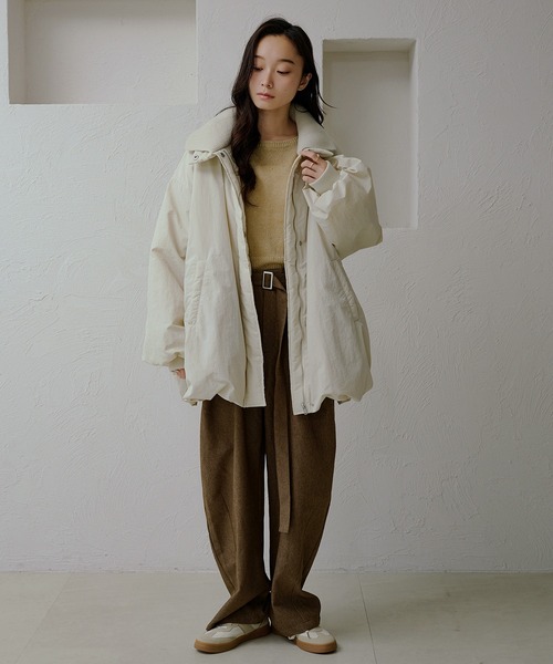 apres jour clair】バルーン中綿アウター（ブルゾン）｜apres jour