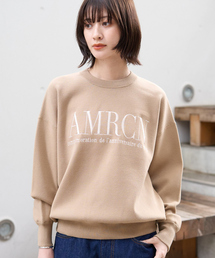 【AMERICANA×MICA&DEAL/ アメリカーナ×マイカ】ロゴニット