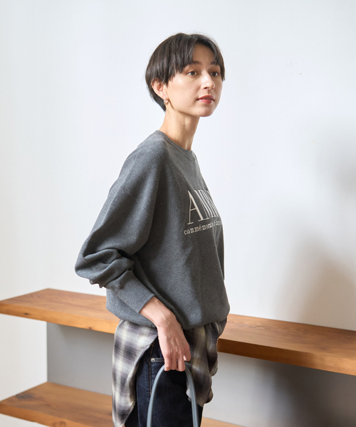 AMERICANA（アメリカーナ）の「【AMERICANA×MICA＆DEAL/ アメリカーナ×マイカ】ロゴニット（ニット/セーター・レディース・グレー/ネイビー/キャメル・フリー）」の6枚目の写真
