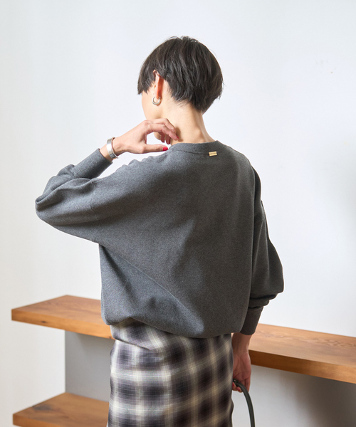 AMERICANA（アメリカーナ）の「【AMERICANA×MICA＆DEAL/ アメリカーナ×マイカ】ロゴニット（ニット/セーター・レディース・グレー/ネイビー/キャメル・フリー）」の7枚目の写真