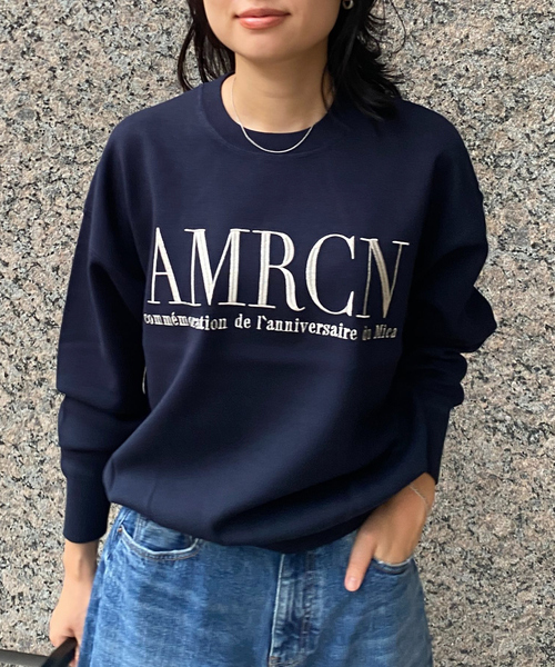 AMERICANA（アメリカーナ）の「【AMERICANA×MICA＆DEAL/ アメリカーナ×マイカ】ロゴニット（ニット/セーター・レディース・グレー/ネイビー/キャメル・フリー）」の9枚目の写真