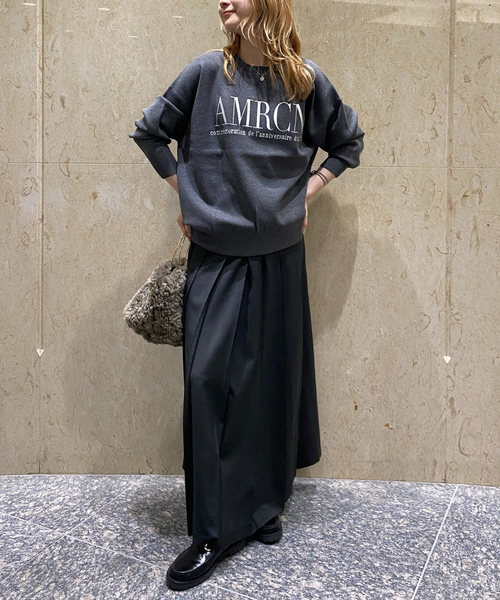 AMERICANA（アメリカーナ）の「【AMERICANA×MICA＆DEAL/ アメリカーナ×マイカ】ロゴニット（ニット/セーター・レディース・グレー/ネイビー/キャメル・フリー）」の16枚目の写真