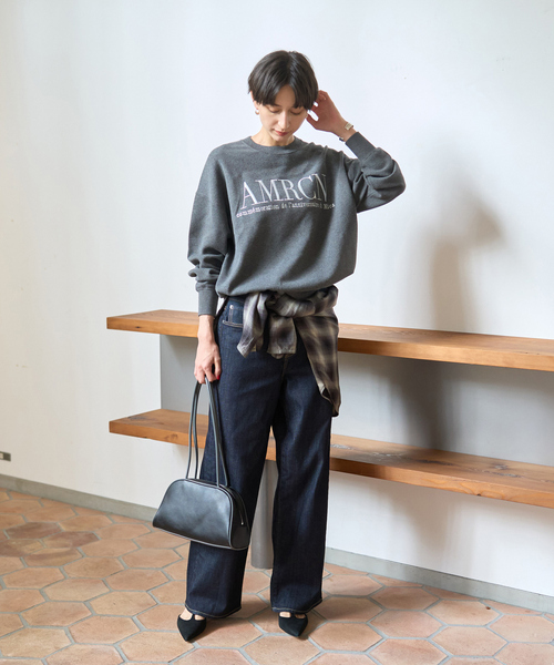 AMERICANA（アメリカーナ）の「【AMERICANA×MICA＆DEAL/ アメリカーナ×マイカ】ロゴニット（ニット/セーター・レディース・グレー/ネイビー/キャメル・フリー）」の17枚目の写真
