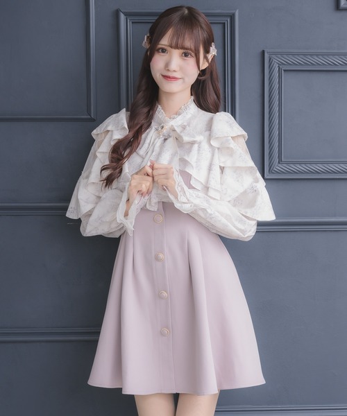 couture BY ROJITA(クチュールバイロジータ)の「ラッフルミニワンピース(ワンピース・レディース・ブラック/ピンク/その他/マルチ・FREE)」の3枚目の写真