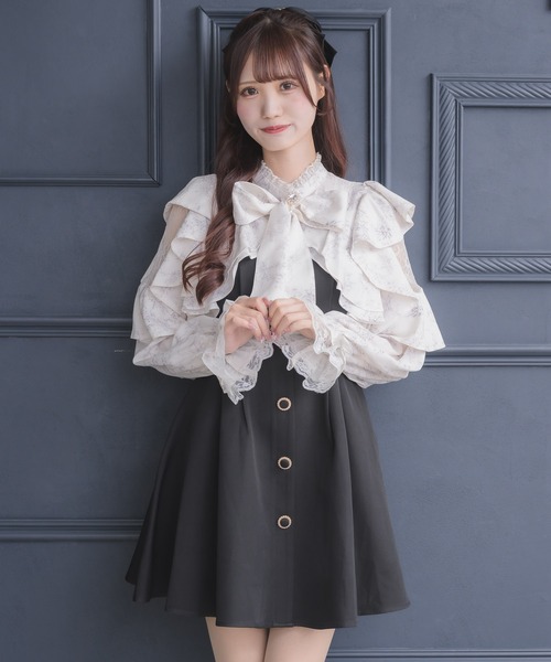 couture BY ROJITA(クチュールバイロジータ)の「ラッフルミニワンピース(ワンピース・レディース・ブラック/ピンク/その他/マルチ・FREE)」の14枚目の写真