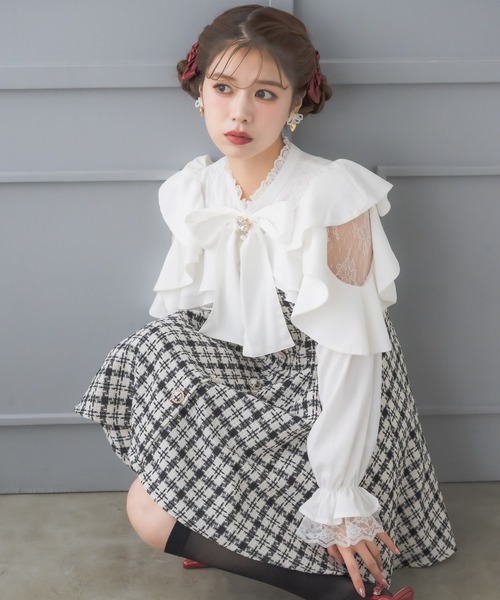 couture BY ROJITA(クチュールバイロジータ)の「ラッフルミニワンピース(ワンピース・レディース・ブラック/ピンク/その他/マルチ・FREE)」の9枚目の写真