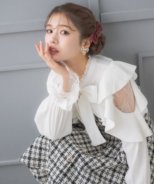 couture BY ROJITA(クチュールバイロジータ)の「ラッフルミニワンピース(ワンピース・レディース・ブラック/ピンク/その他/マルチ・FREE)」の11枚目の写真