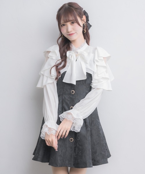 couture BY ROJITA(クチュールバイロジータ)の「ラッフルミニワンピース(ワンピース・レディース・ブラック/ピンク/その他/マルチ・FREE)」の22枚目の写真