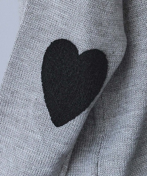 セール】【2025AW】ハートエルボーパッチ ニット プルオーバー《着用