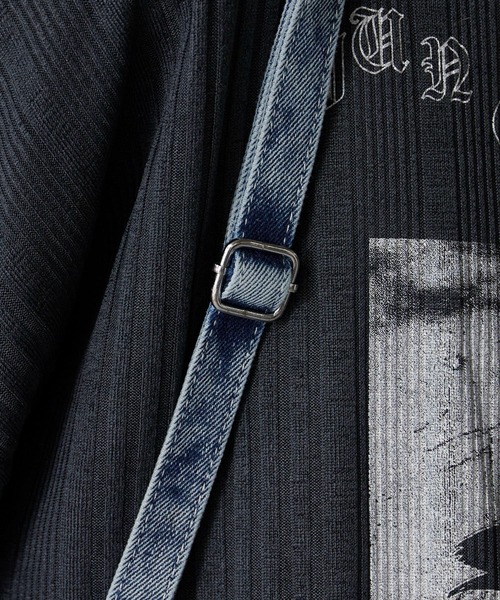 Denim Fabric Belt Handle 2-Way Shoulder Bag / デニム生地 ベルト