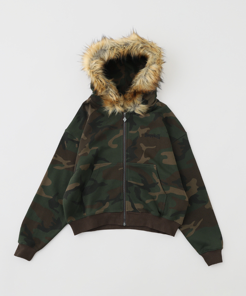 SUPPLIER / サプライヤー FAUX FUR CROSS ZIP HOODIE（パーカー