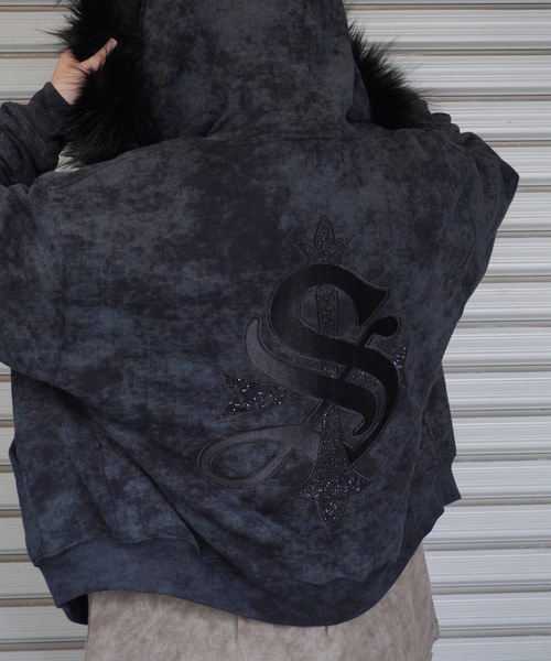 SUPPLIER / サプライヤー FAUX FUR CROSS ZIP HOODIE（パーカー