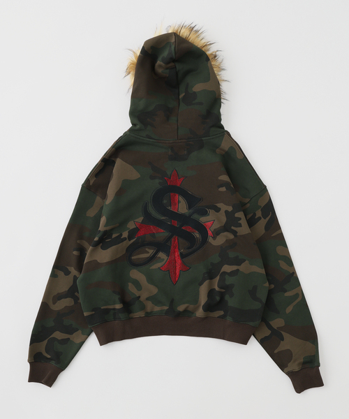 SUPPLIER / サプライヤー FAUX FUR CROSS ZIP HOODIE（パーカー