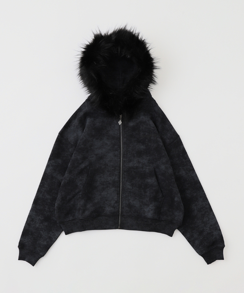 SUPPLIER / サプライヤー FAUX FUR CROSS ZIP HOODIE（パーカー