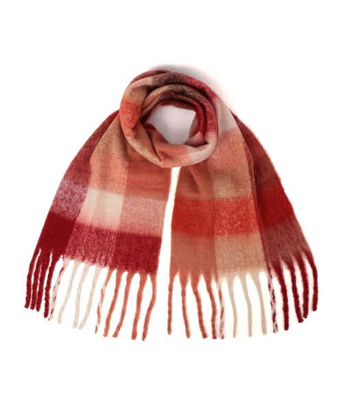 セール】SHIPS any:〈手洗い可能〉ボリューム シャギー チェック