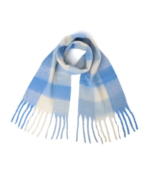 SHIPS any（シップス エニィ）の「SHIPS any:〈手洗い可能〉ボリューム シャギー チェック マフラー (ユニセックス) 25AW◇（マフラー・メンズ・ワイン/ブラック/ブルー/グリーン/イエロー/ネイビー・ONE SIZE）」の15枚目の写真