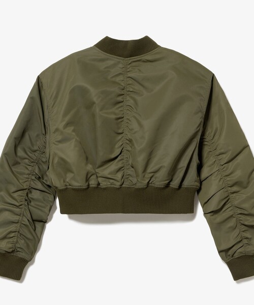 LACOSTE（ラコステ）の「クロップド丈 ショートMA-1ジャケット（ブルゾン・レディース・オリーブ/グレー・38/36/34/40）」の14枚目の写真