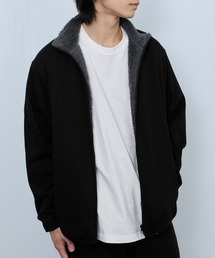 【NAVY / ネイビー】 裏ボアフルジップブルゾン