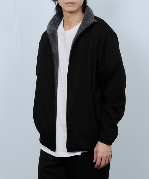 NAVY(ネイビー)の「【NAVY / ネイビー】 裏ボアフルジップブルゾン(ブルゾン・メンズ・オートミール/杢グレー/ネイビー/ブラック・L/M/XL/S)」の21枚目の写真