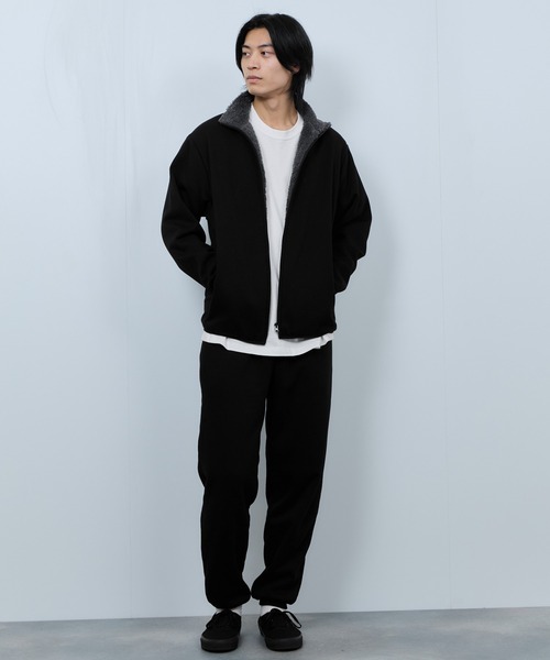 NAVY(ネイビー)の「【NAVY / ネイビー】 裏ボアフルジップブルゾン(ブルゾン・メンズ・オートミール/杢グレー/ネイビー/ブラック・L/M/XL/S)」の5枚目の写真