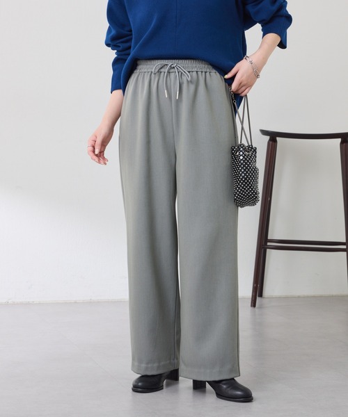 COLLAGE GALLARDAGALANTE(コラージュガリャルダガランテ)の「裏起毛ボンディングイージーパンツ/WEB限定カラー展開(その他パンツ・レディース・アイボリー/ブラック/ライトグレー・FREE)」の3枚目の写真