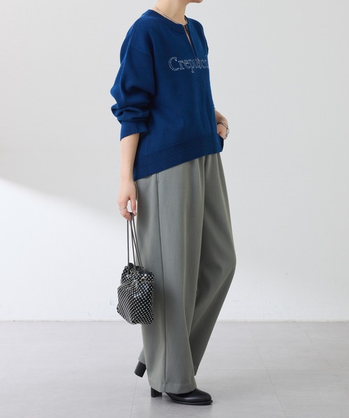 COLLAGE GALLARDAGALANTE(コラージュガリャルダガランテ)の「裏起毛ボンディングイージーパンツ/WEB限定カラー展開(その他パンツ・レディース・アイボリー/ブラック/ライトグレー・FREE)」の6枚目の写真