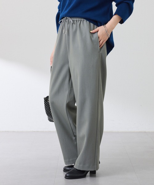 COLLAGE GALLARDAGALANTE(コラージュガリャルダガランテ)の「裏起毛ボンディングイージーパンツ/WEB限定カラー展開(その他パンツ・レディース・アイボリー/ブラック/ライトグレー・FREE)」の13枚目の写真