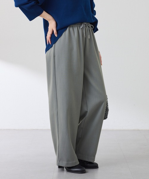 COLLAGE GALLARDAGALANTE(コラージュガリャルダガランテ)の「裏起毛ボンディングイージーパンツ/WEB限定カラー展開(その他パンツ・レディース・アイボリー/ブラック/ライトグレー・FREE)」の10枚目の写真