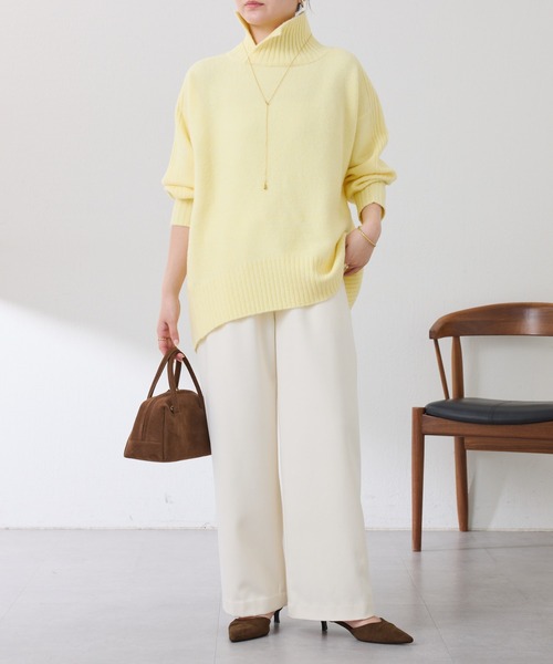 COLLAGE GALLARDAGALANTE(コラージュガリャルダガランテ)の「裏起毛ボンディングイージーパンツ/WEB限定カラー展開(その他パンツ・レディース・アイボリー/ブラック/ライトグレー・FREE)」の8枚目の写真