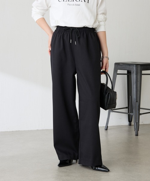 COLLAGE GALLARDAGALANTE(コラージュガリャルダガランテ)の「裏起毛ボンディングイージーパンツ/WEB限定カラー展開(その他パンツ・レディース・アイボリー/ブラック/ライトグレー・FREE)」の19枚目の写真