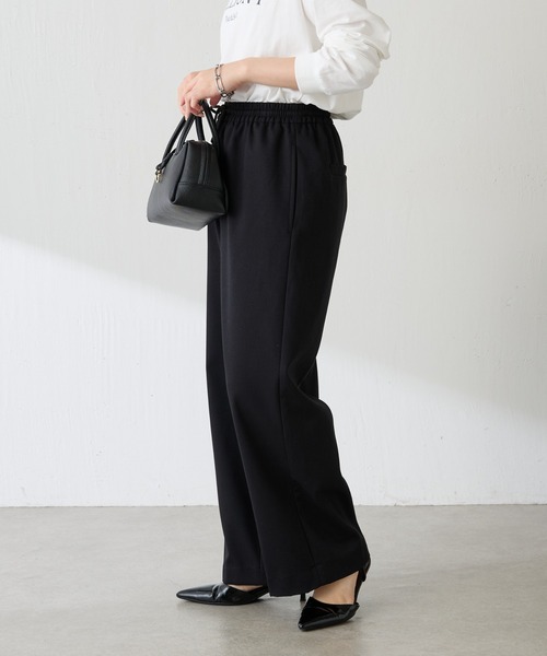 COLLAGE GALLARDAGALANTE(コラージュガリャルダガランテ)の「裏起毛ボンディングイージーパンツ/WEB限定カラー展開(その他パンツ・レディース・アイボリー/ブラック/ライトグレー・FREE)」の12枚目の写真