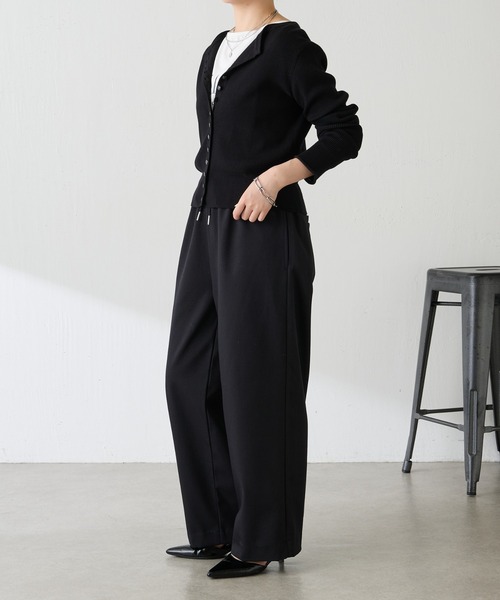 COLLAGE GALLARDAGALANTE(コラージュガリャルダガランテ)の「裏起毛ボンディングイージーパンツ/WEB限定カラー展開(その他パンツ・レディース・アイボリー/ブラック/ライトグレー・FREE)」の16枚目の写真