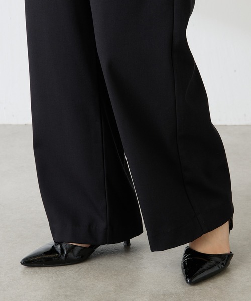 COLLAGE GALLARDAGALANTE(コラージュガリャルダガランテ)の「裏起毛ボンディングイージーパンツ/WEB限定カラー展開(その他パンツ・レディース・アイボリー/ブラック/ライトグレー・FREE)」の22枚目の写真