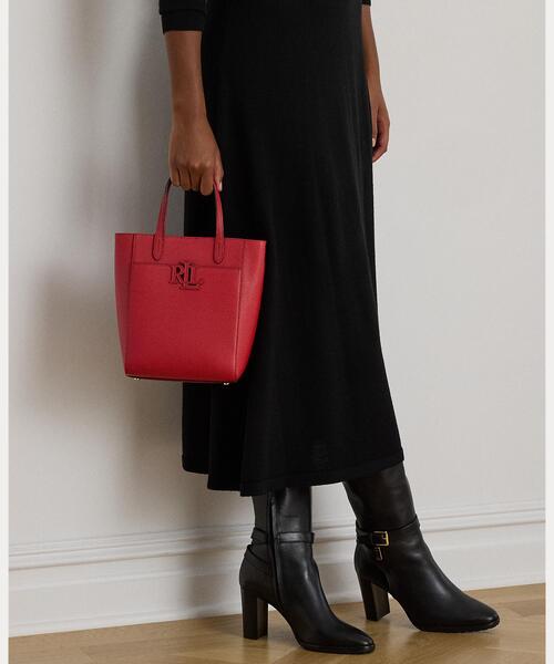 LAUREN RALPH LAUREN（ローレン ラルフ ローレン）の「ペブルド レザー スモール Cameryn トート バッグ（トートバッグ・レディース・レッド・ONE）」の6枚目の写真