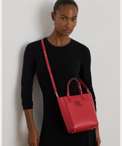 LAUREN RALPH LAUREN（ローレン ラルフ ローレン）の「ペブルド レザー スモール Cameryn トート バッグ（トートバッグ・レディース・レッド・ONE）」の7枚目の写真