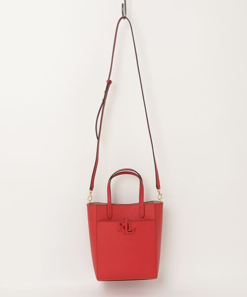 LAUREN RALPH LAUREN（ローレン ラルフ ローレン）の「ペブルド レザー スモール Cameryn トート バッグ（トートバッグ・レディース・レッド・ONE）」の8枚目の写真