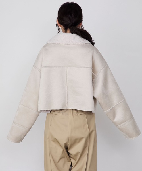 forksy.】ヴィンテージライクショート丈フェイクボアムートン