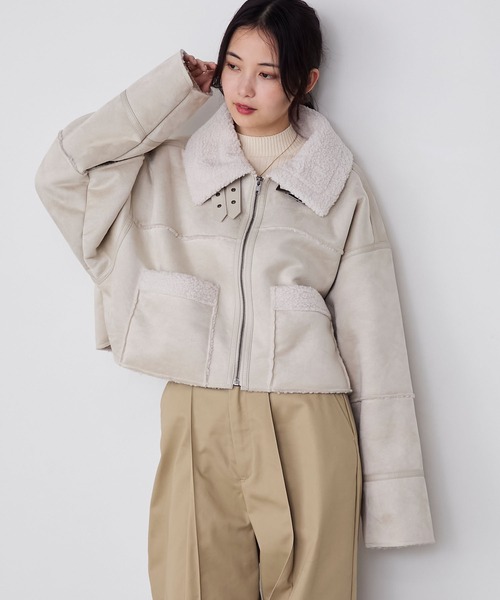 90s ヴィンテージ ラムレザー ムートン ジャケット ショート キルティング 99114060b_b_43_500.jpg