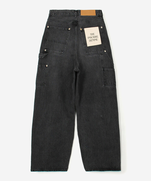 INSCRIRE | ブラックデニム ダブルニーパンツ MEN（デニムパンツ