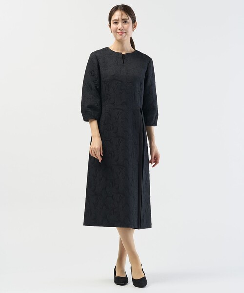 J.PRESS(ジェイプレス)の「ボタニカルジャガード ワンピース(ワンピース・レディース・ネイビー系5/ネイビー系・9/7/13/11)」の8枚目の写真
