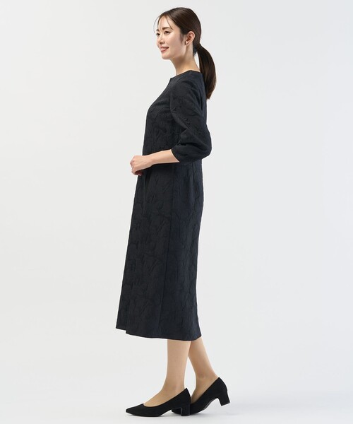J.PRESS(ジェイプレス)の「ボタニカルジャガード ワンピース(ワンピース・レディース・ネイビー系5/ネイビー系・9/7/13/11)」の9枚目の写真
