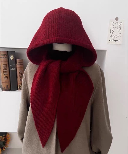 フード付きニットマフラー/バラクラバ（マフラー）｜ampm（エーエム