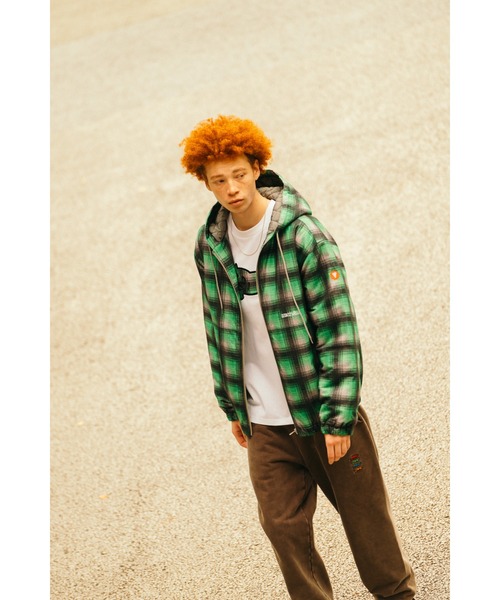 ICECREAM（アイスクリーム）の「EMBROIDERED LOGO BUGGY FLANNEL CHECK JACKET（ブルゾン・メンズ・ブラウン/グリーン・SMALL/MEDIUM/LARGE/X-LARGE）」の6枚目の写真